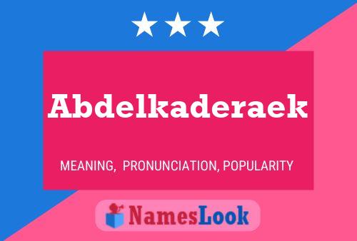 Abdelkaderaek Name Poster