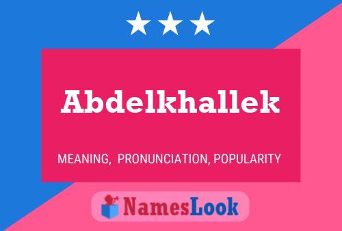 Abdelkhallek Name Poster