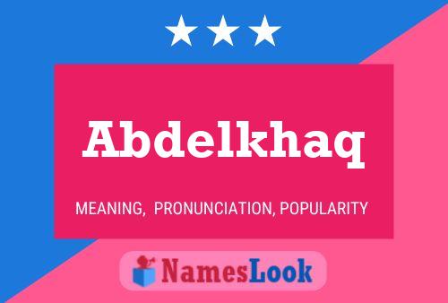 Abdelkhaq Name Poster