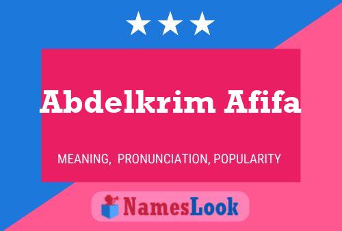 Abdelkrim Afifa Name Poster