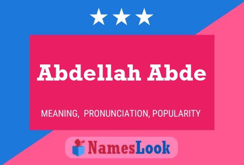 Abdellah Abde Name Poster