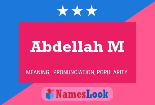 Abdellah M Name Poster