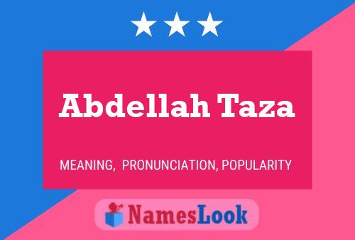 Abdellah Taza Name Poster