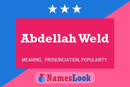 Abdellah Weld Name Poster