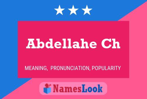 Abdellahe Ch Name Poster