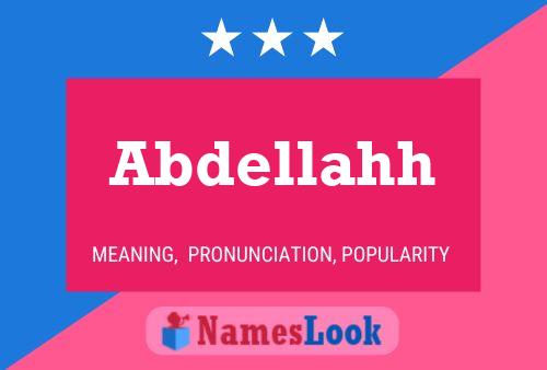 Abdellahh Name Poster