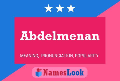 Abdelmenan Name Poster