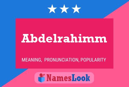 Abdelrahimm Name Poster