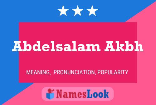 Abdelsalam Akbh Name Poster