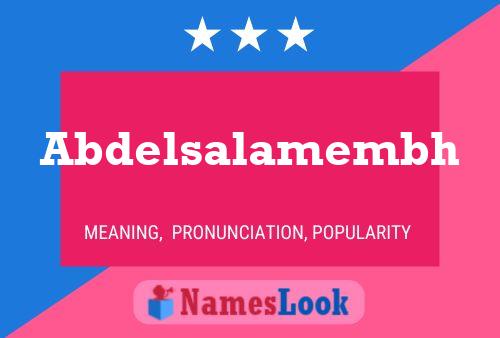 Abdelsalamembh Name Poster