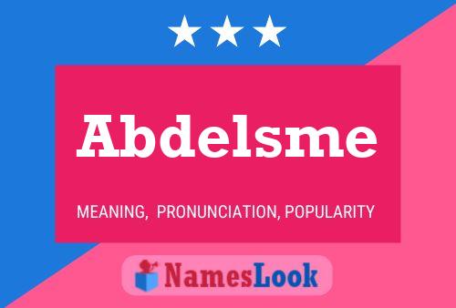 Abdelsme Name Poster