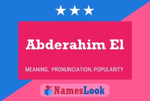 Abderahim El Name Poster