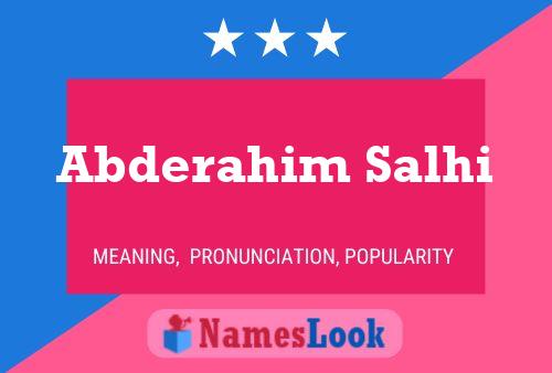 Abderahim Salhi Name Poster