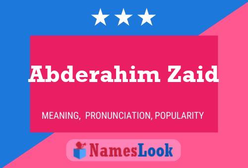 Abderahim Zaid Name Poster