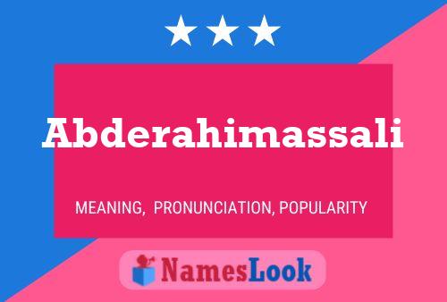 Abderahimassali Name Poster