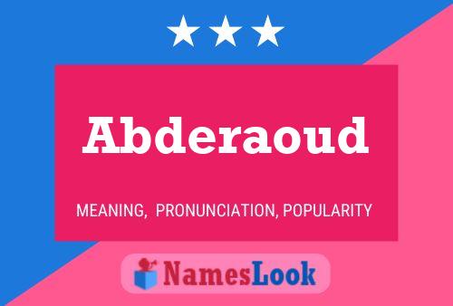 Abderaoud Name Poster