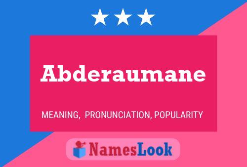 Abderaumane Name Poster