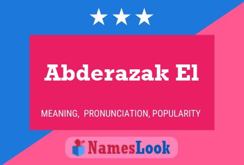 Abderazak El Name Poster