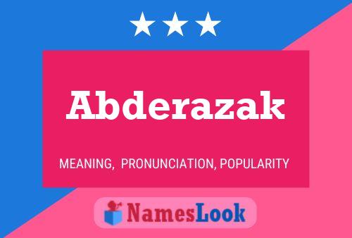 Abderazak Name Poster