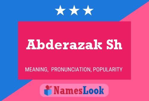 Abderazak Sh Name Poster