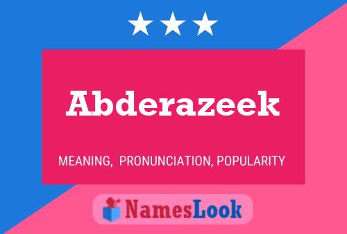 Abderazeek Name Poster