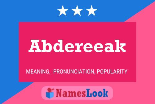 Abdereeak Name Poster