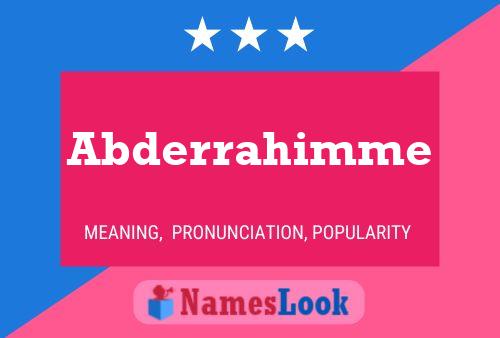 Abderrahimme Name Poster