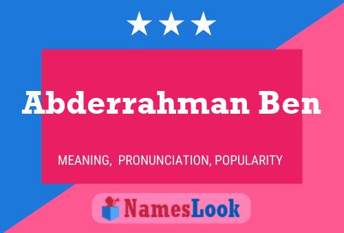 Abderrahman Ben Name Poster