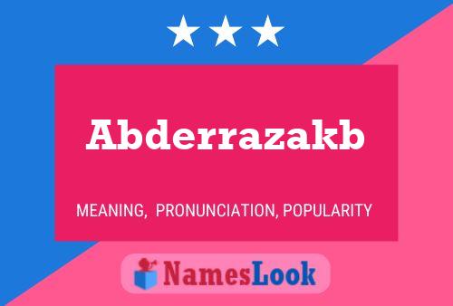 Abderrazakb Name Poster