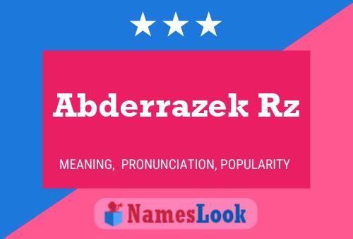 Abderrazek Rz Name Poster