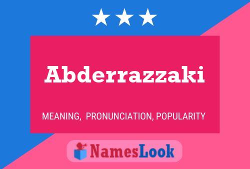 Abderrazzaki Name Poster