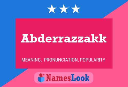 Abderrazzakk Name Poster