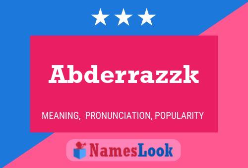 Abderrazzk Name Poster