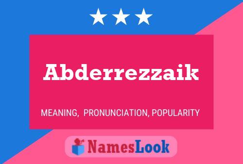 Abderrezzaik Name Poster