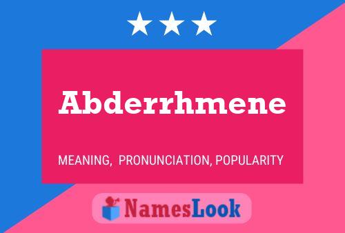 Abderrhmene Name Poster