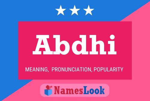 Abdhi Name Poster