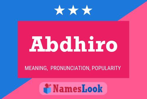 Abdhiro Name Poster