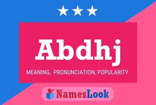 Abdhj Name Poster