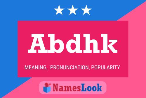 Abdhk Name Poster