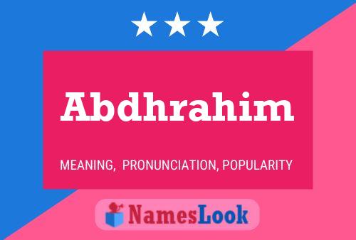 Abdhrahim Name Poster