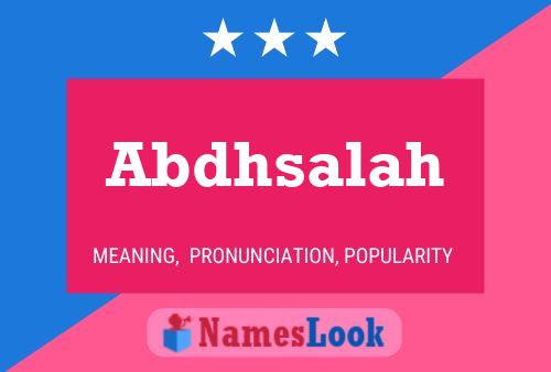 Abdhsalah Name Poster