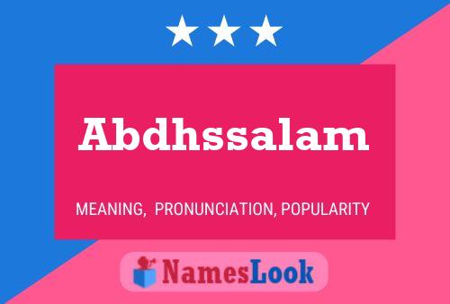 Abdhssalam Name Poster