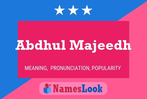 Abdhul Majeedh Name Poster