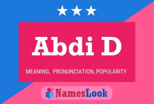 Abdi D Name Poster