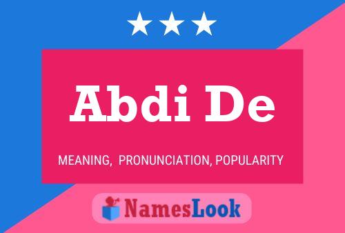 Abdi De Name Poster