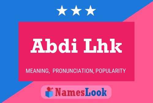 Abdi Lhk Name Poster