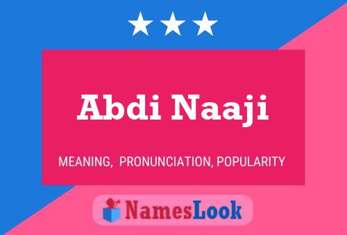 Abdi Naaji Name Poster