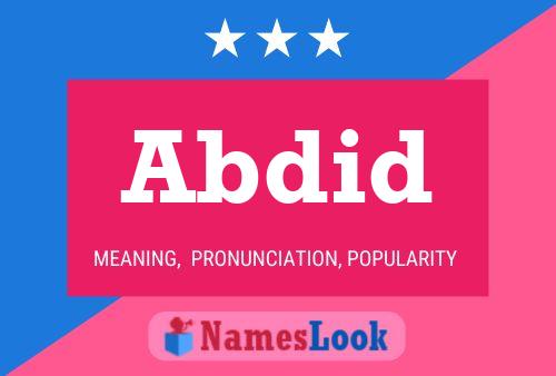 Abdid Name Poster