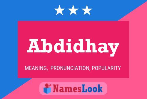 Abdidhay Name Poster