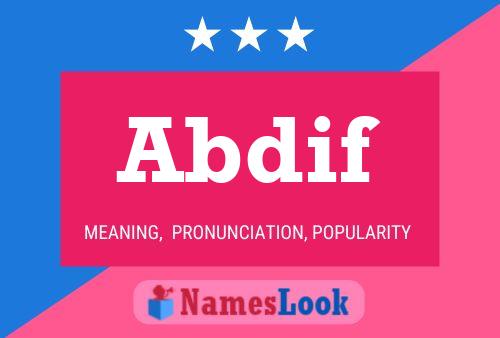 Abdif Name Poster